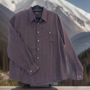 AXIS LA Shirt Mens XL Purple Plaid Button Up Long Sleeve Modal‎ Blend Casual